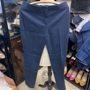 Akris Punto Blue Pleated Cotton Blend Pants - Sz 8